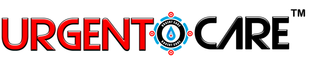 urgent care word logo red